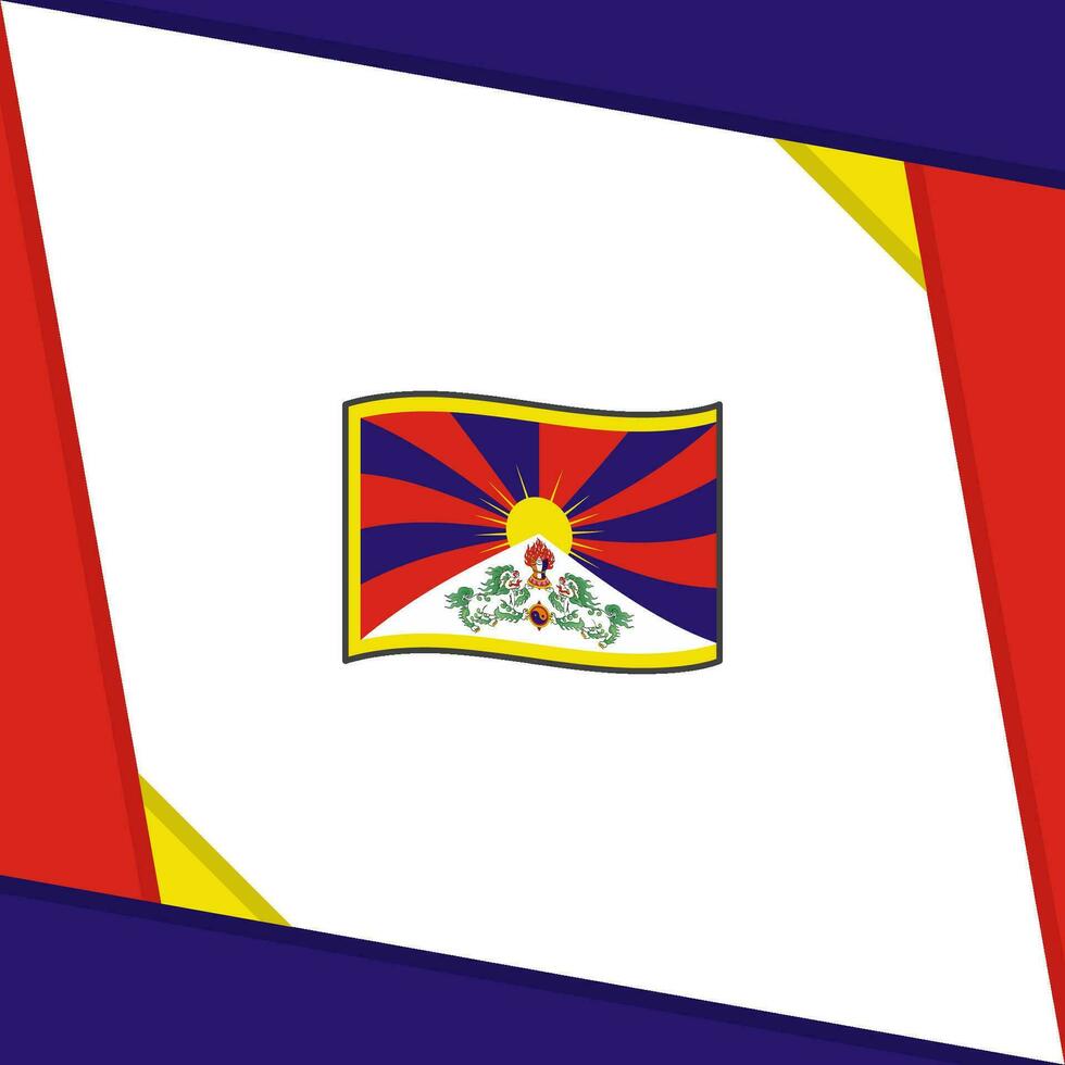Tibet Flag Abstract Background Design Template. Tibet Independence Day Banner Social Media Post. Tibet Independence Day vector