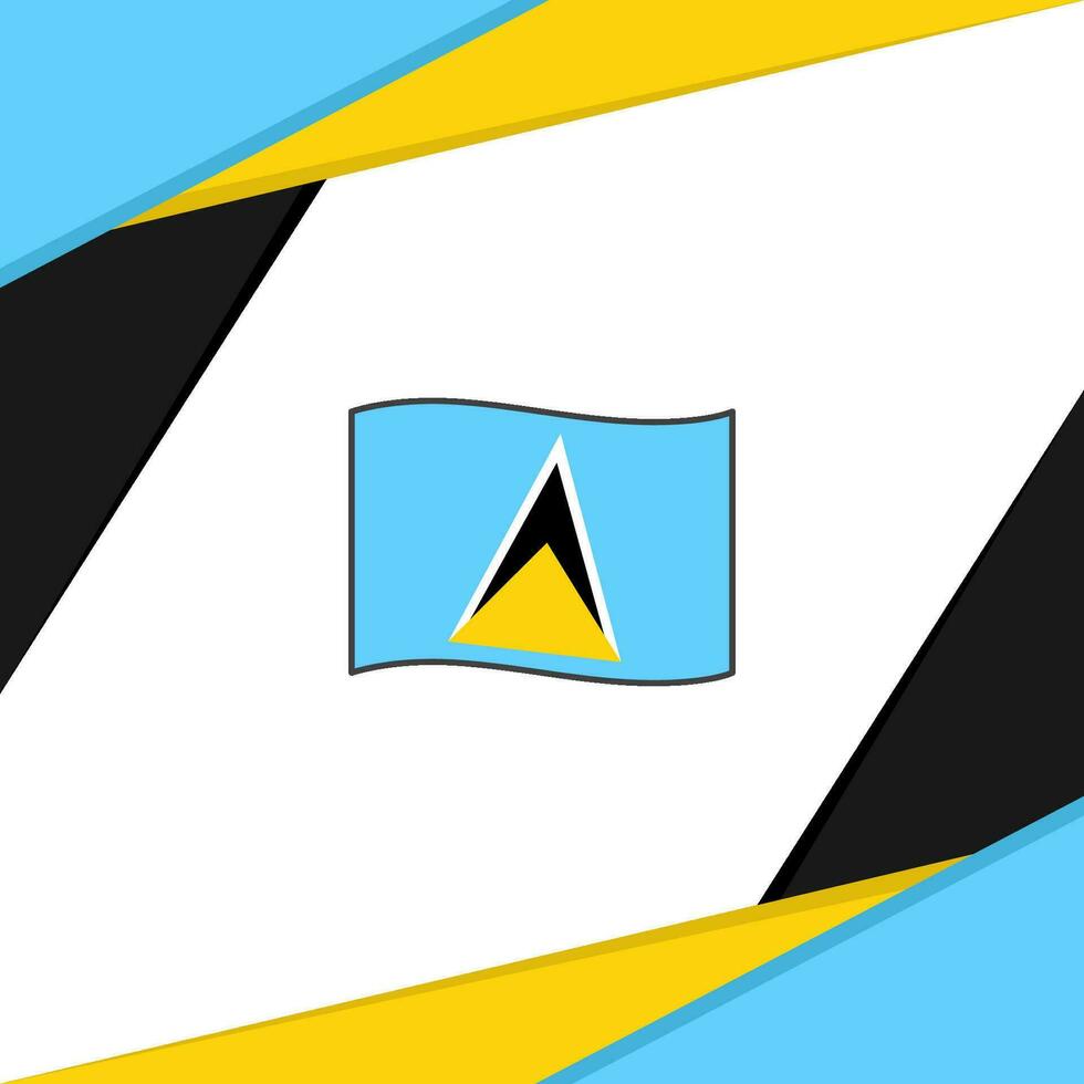 Saint Lucia Flag Abstract Background Design Template. Saint Lucia Independence Day Banner Social Media Post. Saint Lucia vector