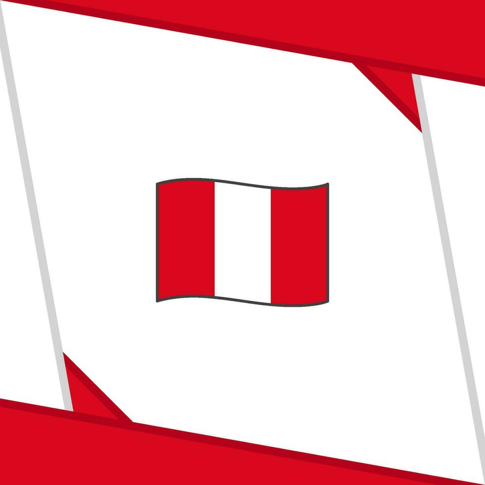 Peru Flag Abstract Background Design Template. Peru Independence Day Banner Social Media Post. Peru Independence Day vector