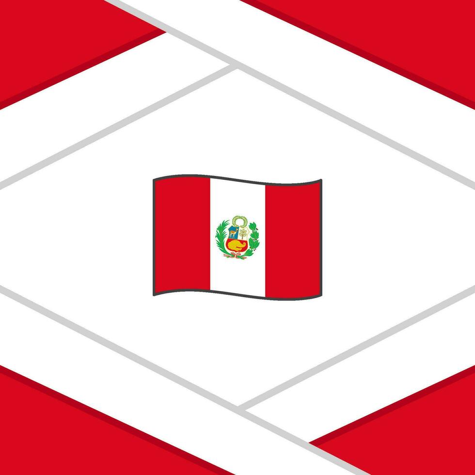 Peru Flag Abstract Background Design Template. Peru Independence Day Banner Social Media Post. Template vector