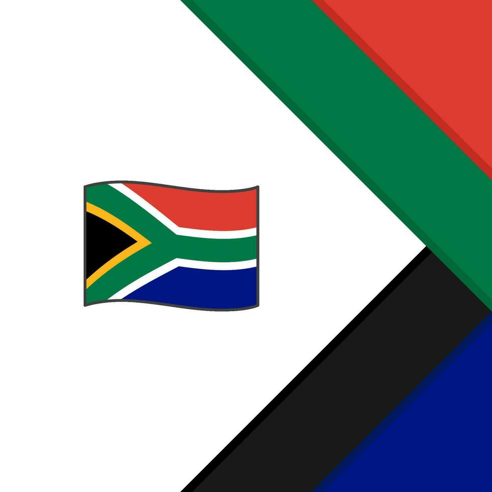 South Africa Flag Abstract Background Design Template. South Africa Independence Day Banner Social Media Post. South Africa Cartoon vector