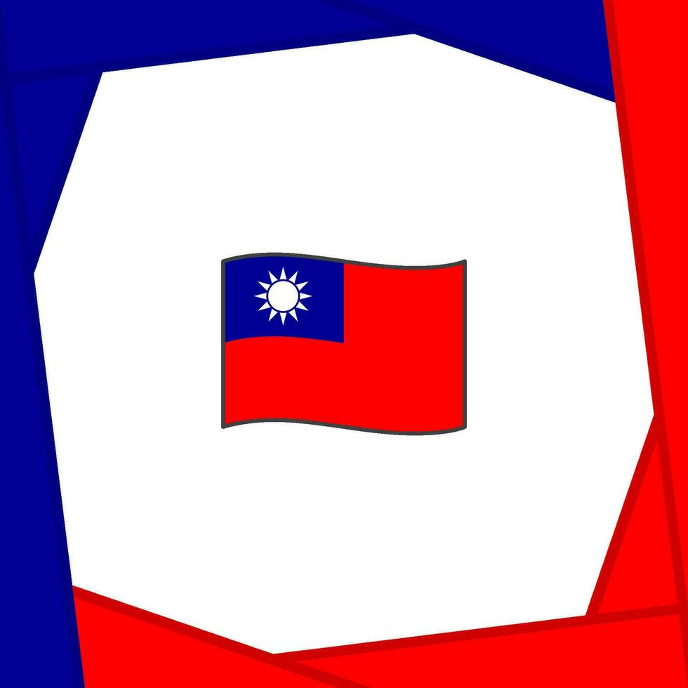 Taiwan Flag Abstract Background Design Template. Taiwan Independence Day Banner Social Media Post. Taiwan Banner vector