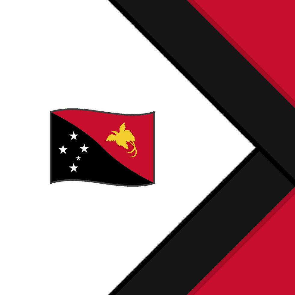 Papua New Guinea Flag Abstract Background Design Template. Papua New Guinea Independence Day Banner Social Media Post. Papua New Guinea Cartoon vector