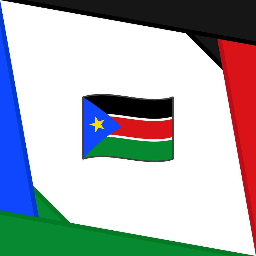 South Sudan Flag Abstract Background Design Template. South Sudan Independence Day Banner Social Media Post. South Sudan Independence Day vector