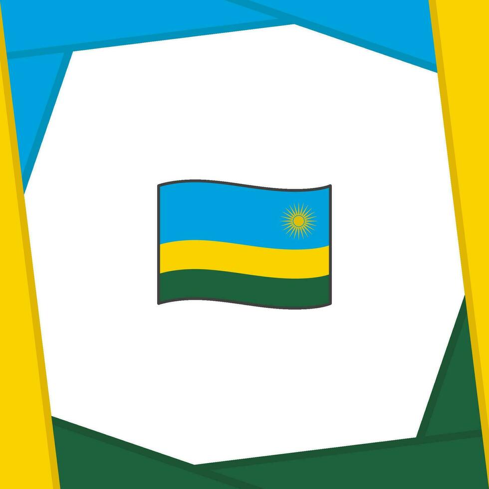 Rwanda Flag Abstract Background Design Template. Rwanda Independence Day Banner Social Media Post. Rwanda Banner vector