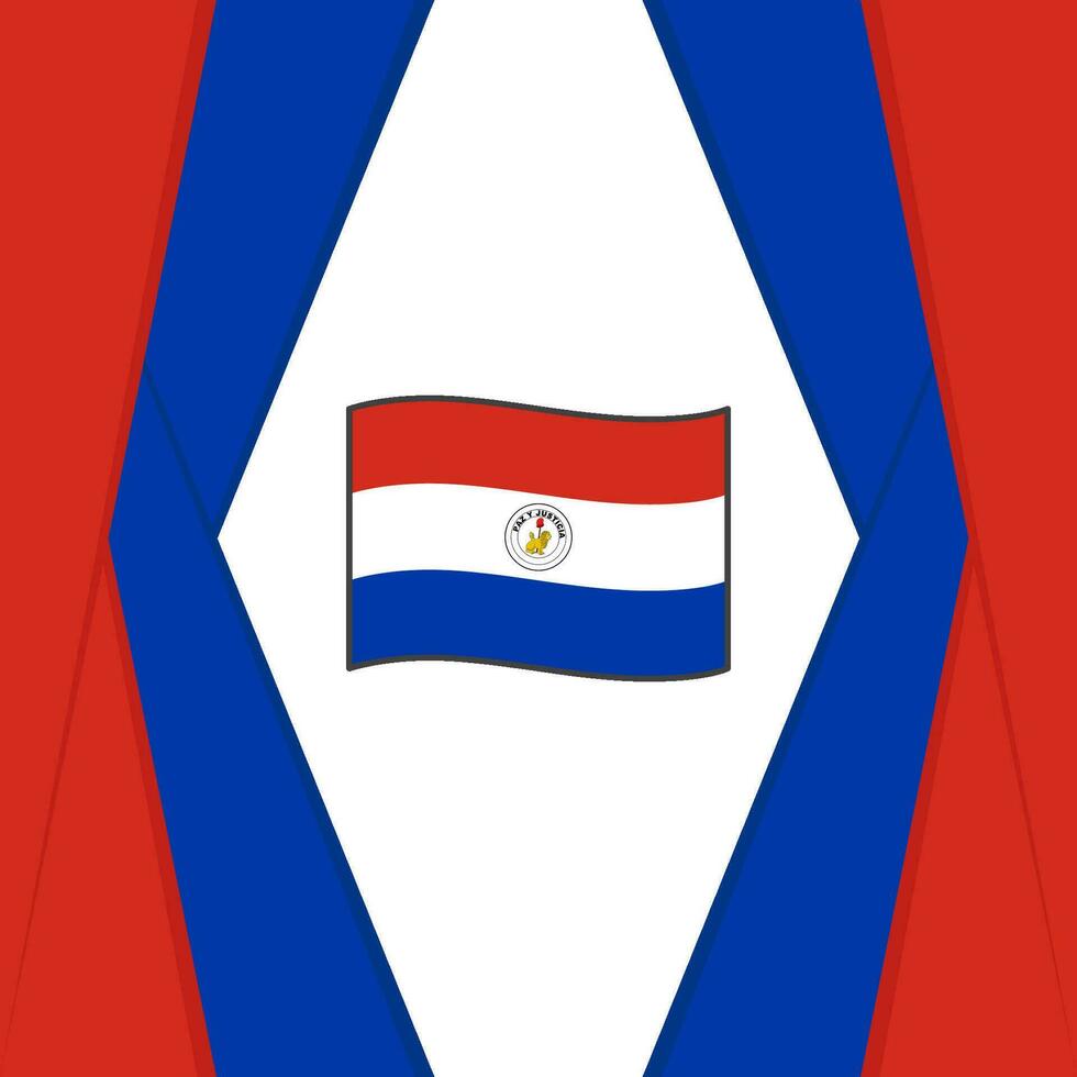 Paraguay Flag Abstract Background Design Template. Paraguay Independence Day Banner Social Media Post. Background vector