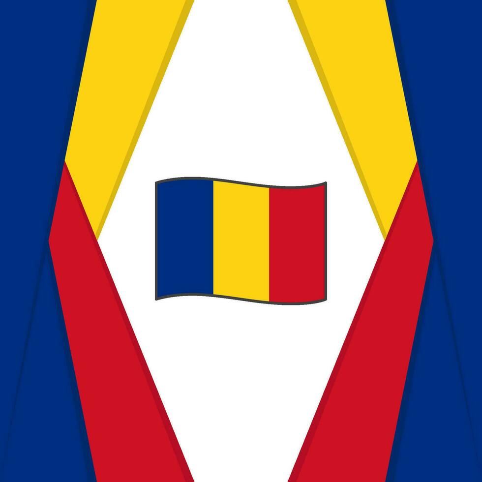 Romania Flag Abstract Background Design Template. Romania Independence Day Banner Social Media Post. Romania Background vector