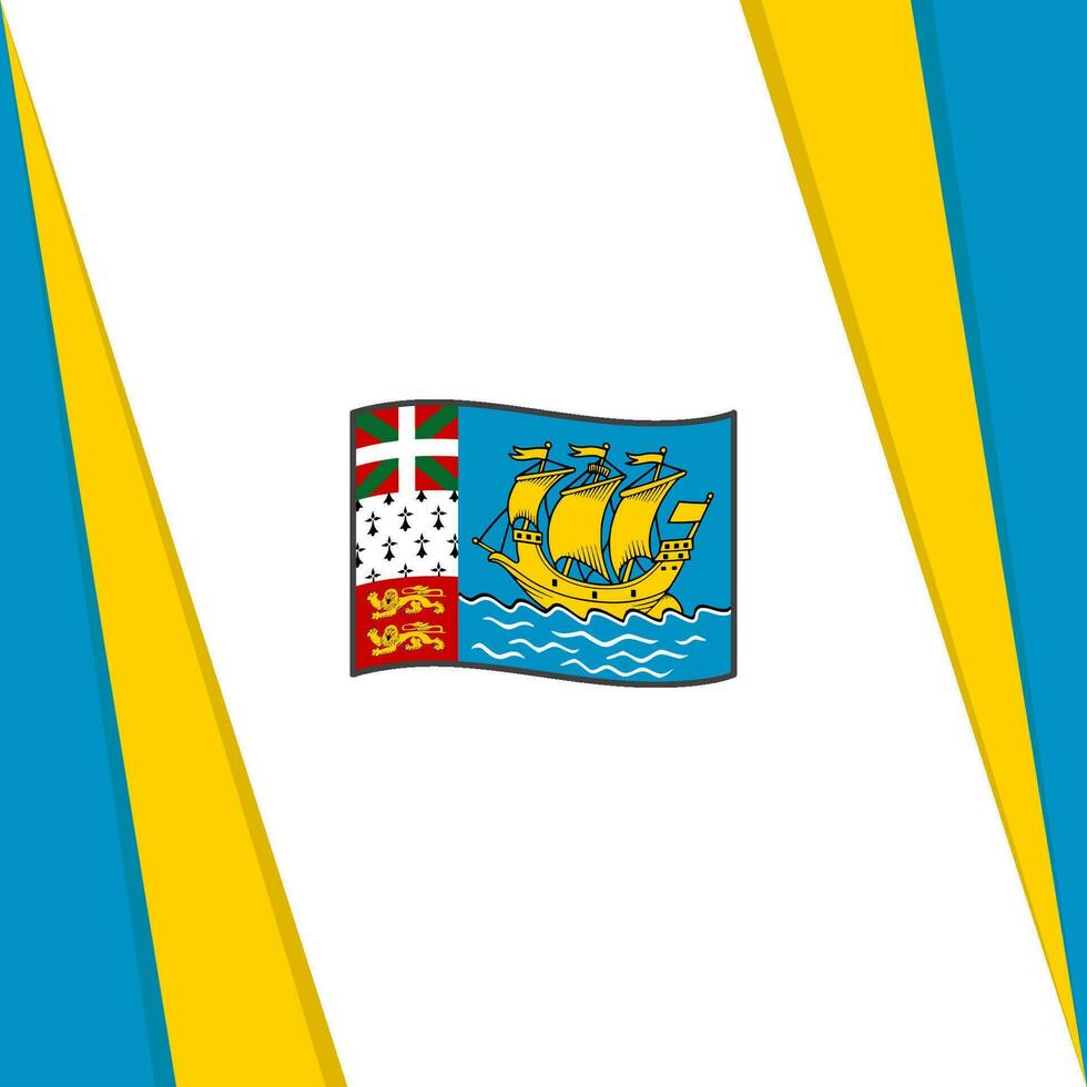 Saint Pierre And Miquelon Flag Abstract Background Design Template. Saint Pierre And Miquelon Independence Day Banner Social Media Post. Flag vector