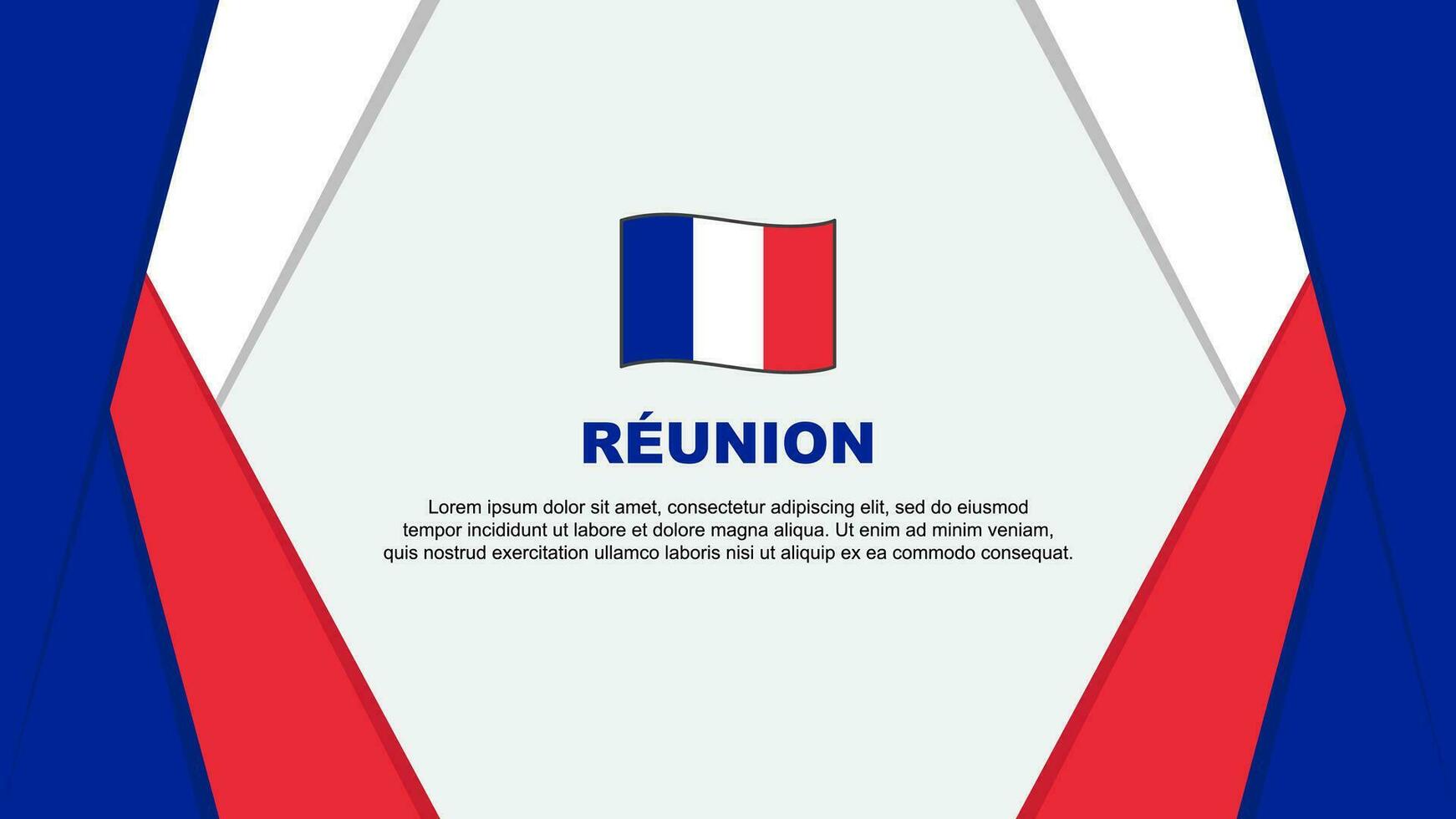 Reunion Flag Abstract Background Design Template. Reunion Background vector