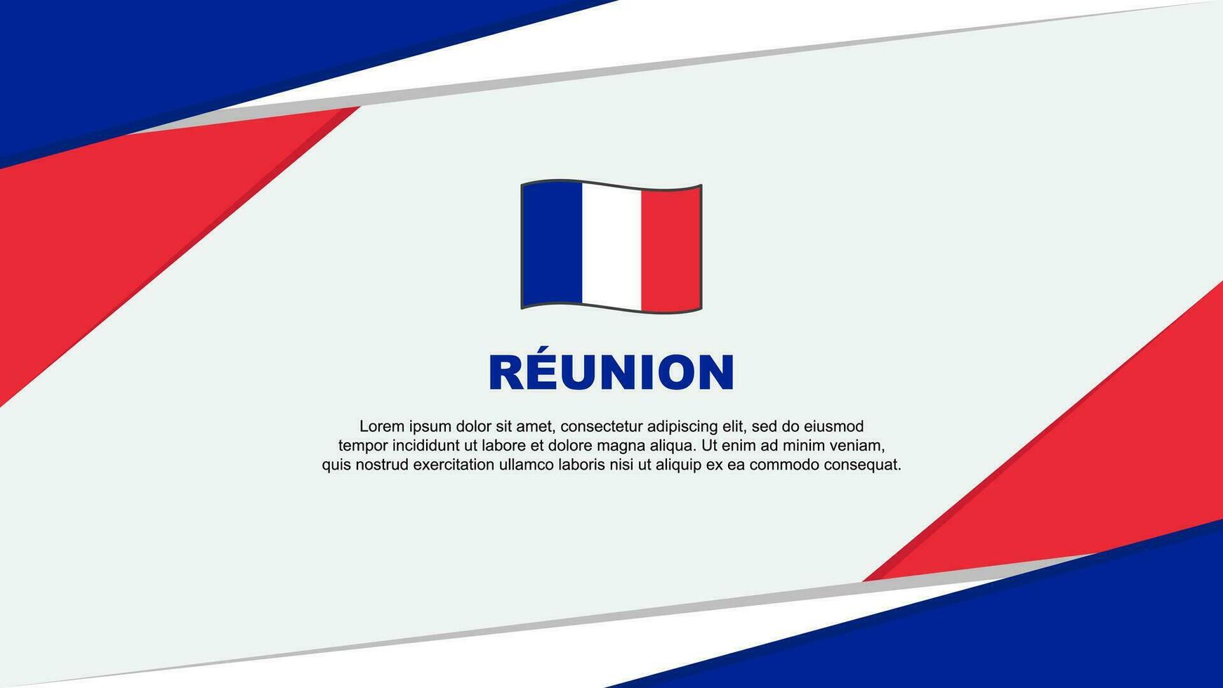 Reunion Flag Abstract Background Design Template. Reunion vector