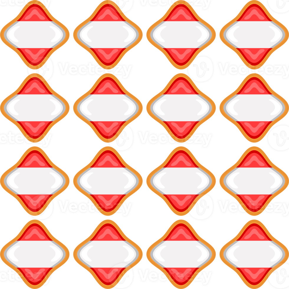Pattern cookie with flag country Latvia in tasty biscuit png