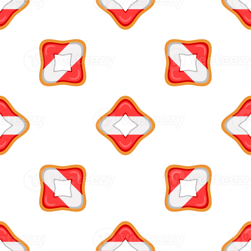 Pattern cookie with flag country Latvia in tasty biscuit png