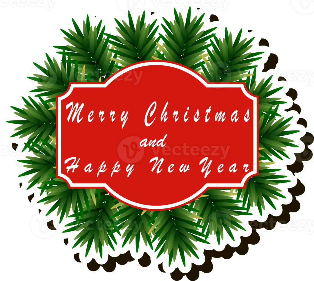Beautiful illustration on theme of celebrating annual Christmas and New Year holiday png