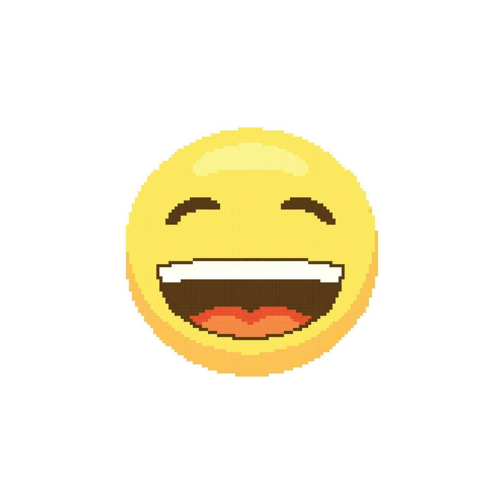 Laughing Face Emoji Logo Icon vector