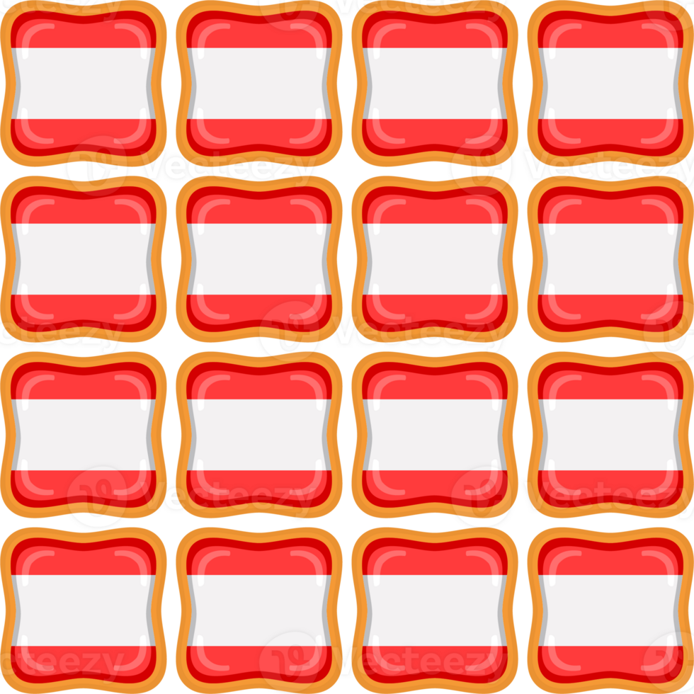 Pattern cookie with flag country Latvia in tasty biscuit png