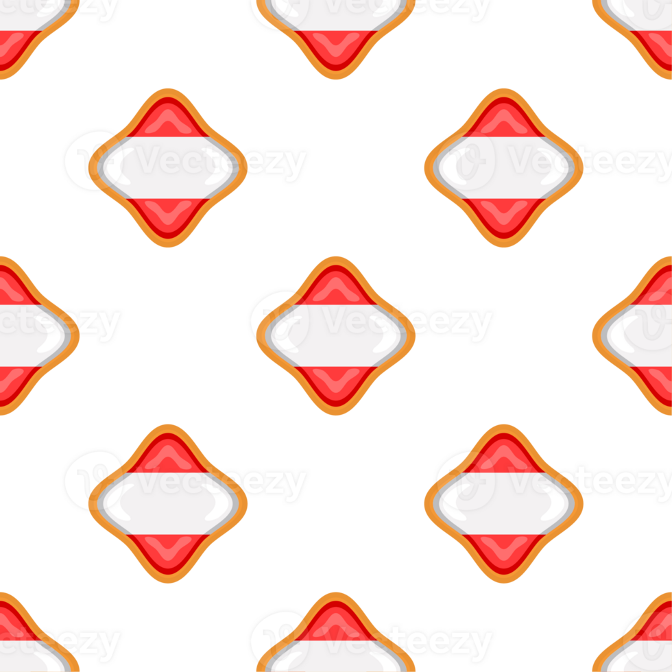 Pattern cookie with flag country Latvia in tasty biscuit png