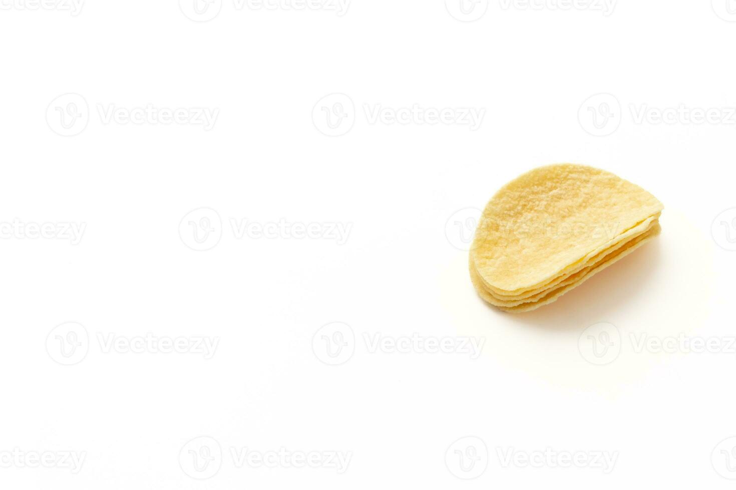 patata papas fritas aislado en blanco antecedentes. después algunos ediciones foto