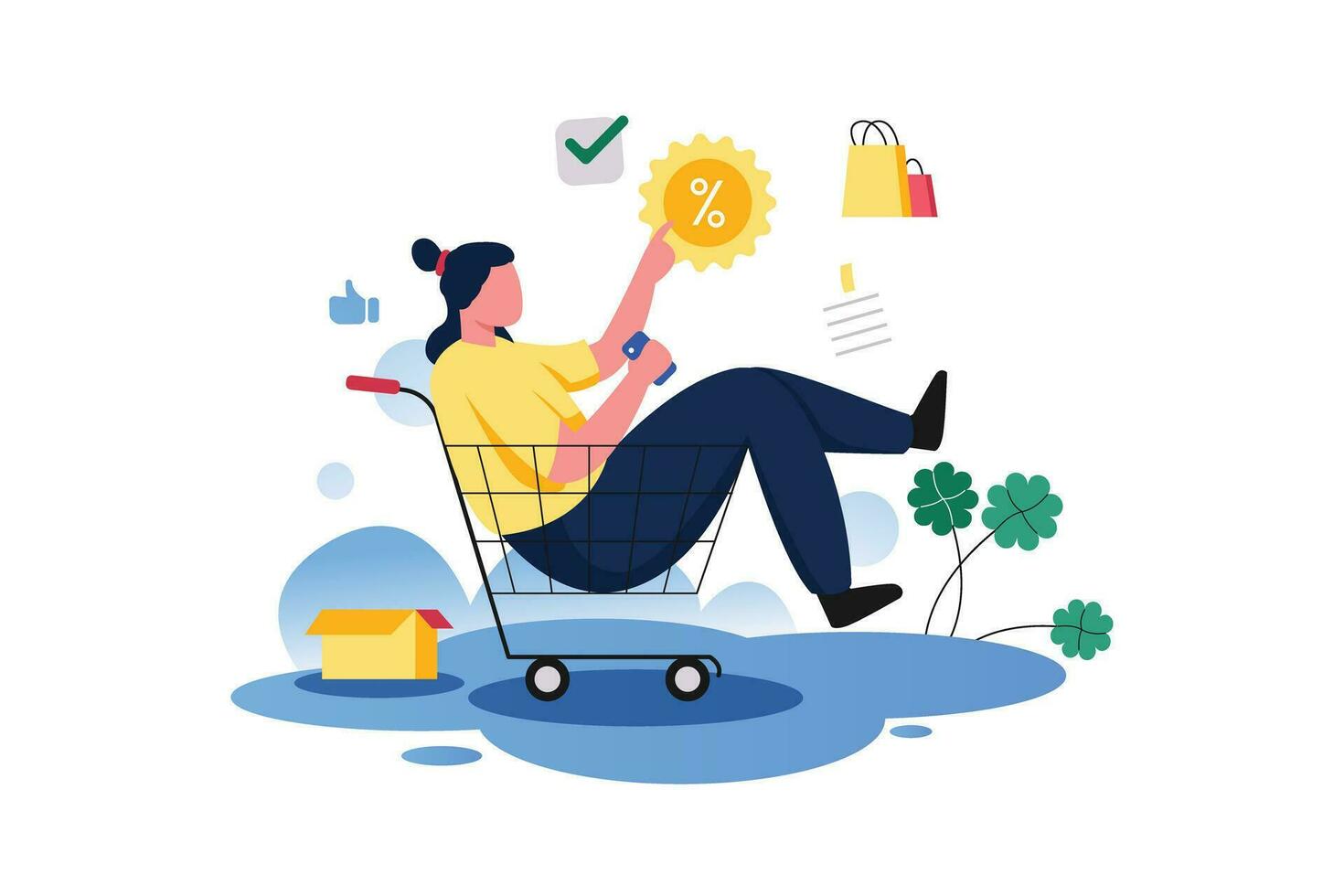 Shopping Options - Flat Vector