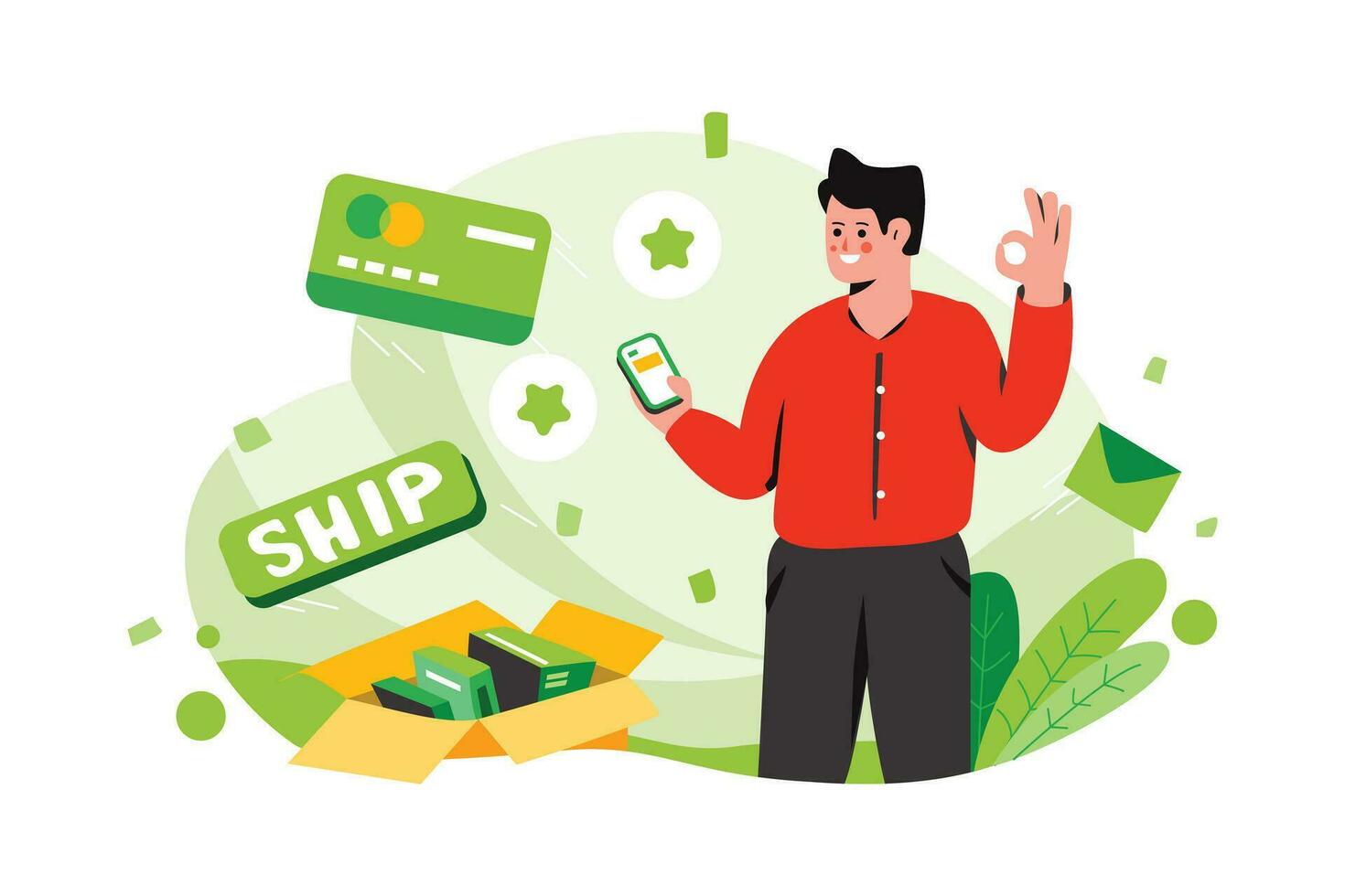 Quality Delivery Service Illustration Flat vector