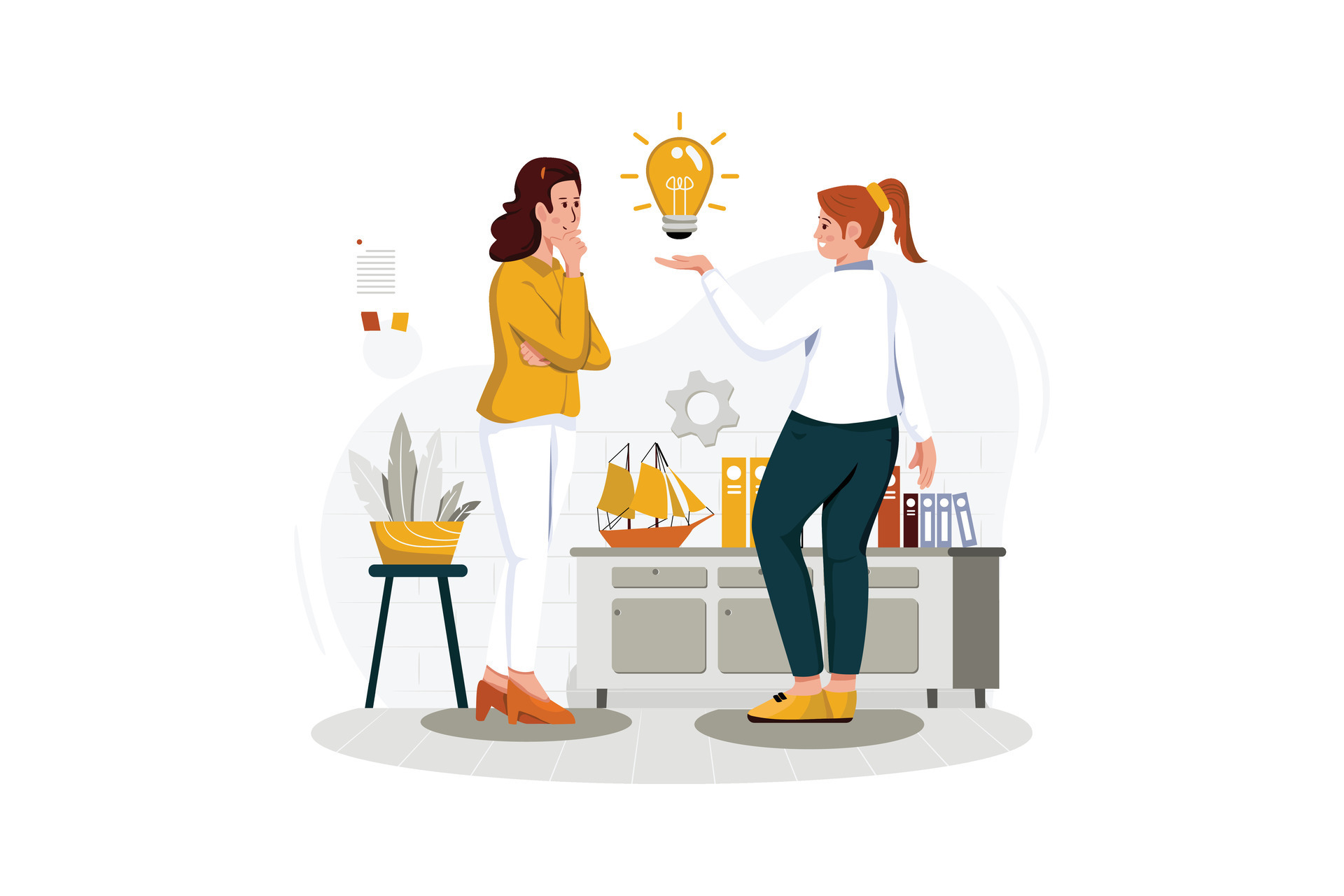 Discuss ideas, Vector Business Marketing Line Illustration 32514738