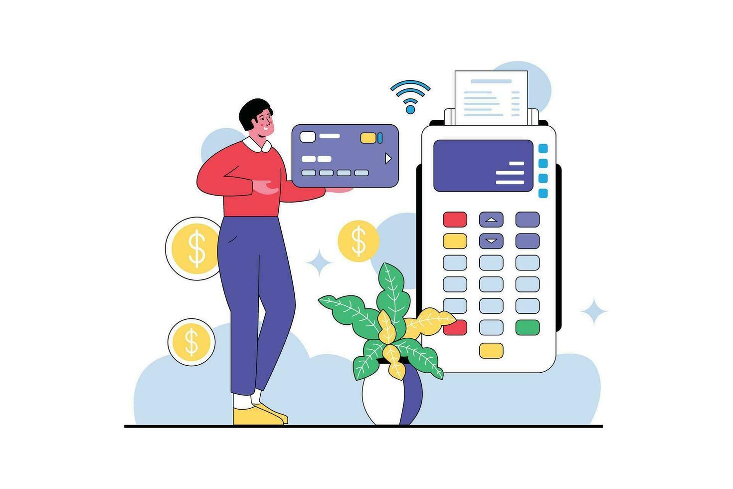 Quick Payment Service - Flat Vector