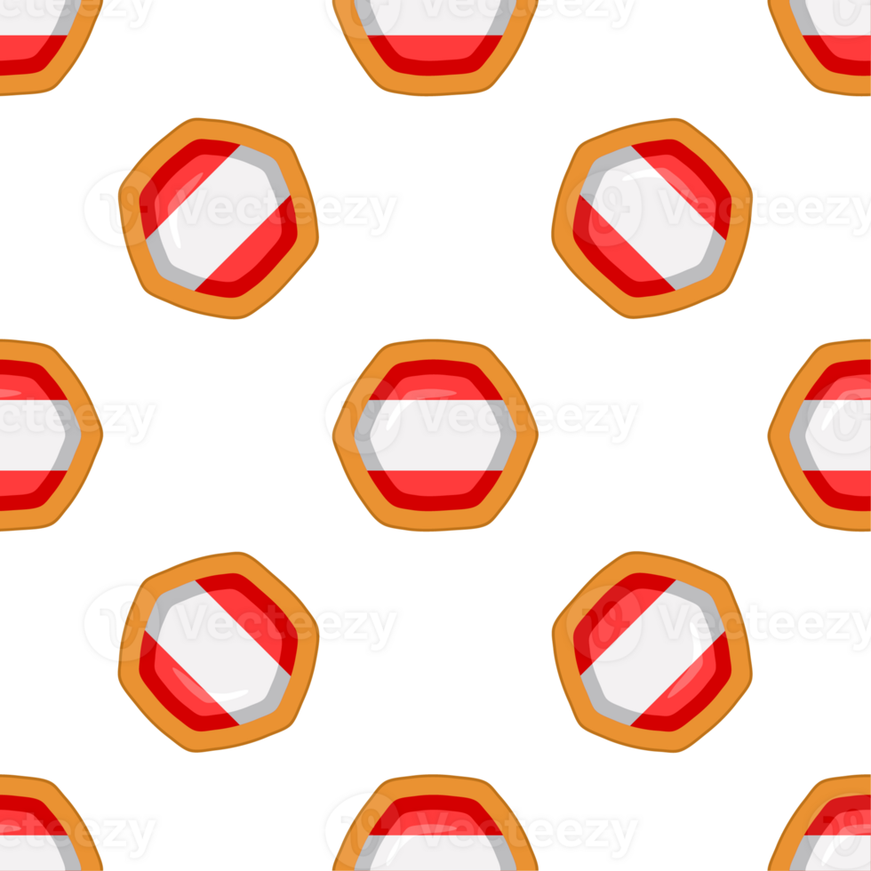 Pattern cookie with flag country Latvia in tasty biscuit png