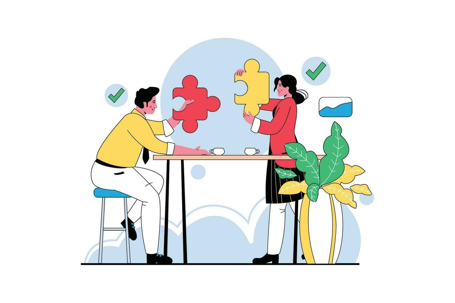 Illustration Of Working Mindset In Business vector