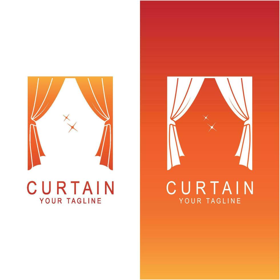 curtain logo vector icon illustration design