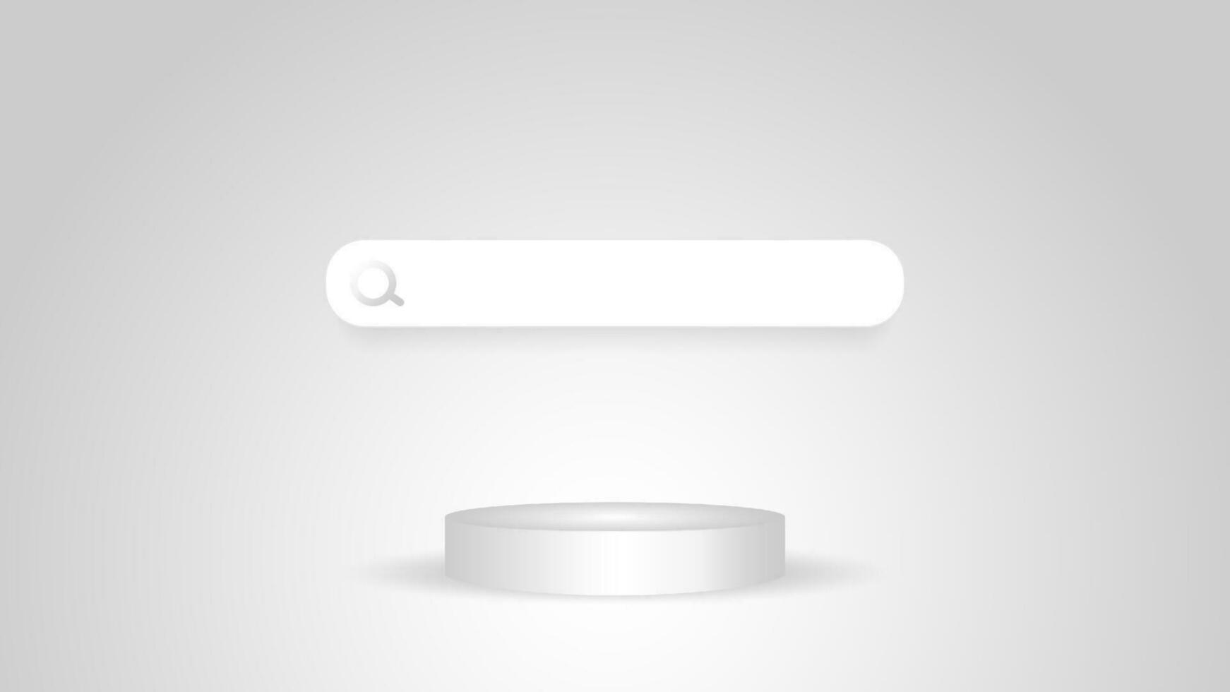white search bar product display design vector