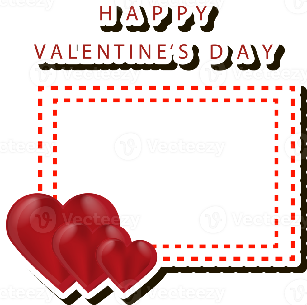 Beautiful illustration on theme of celebrating annual holiday Valentine's Day png