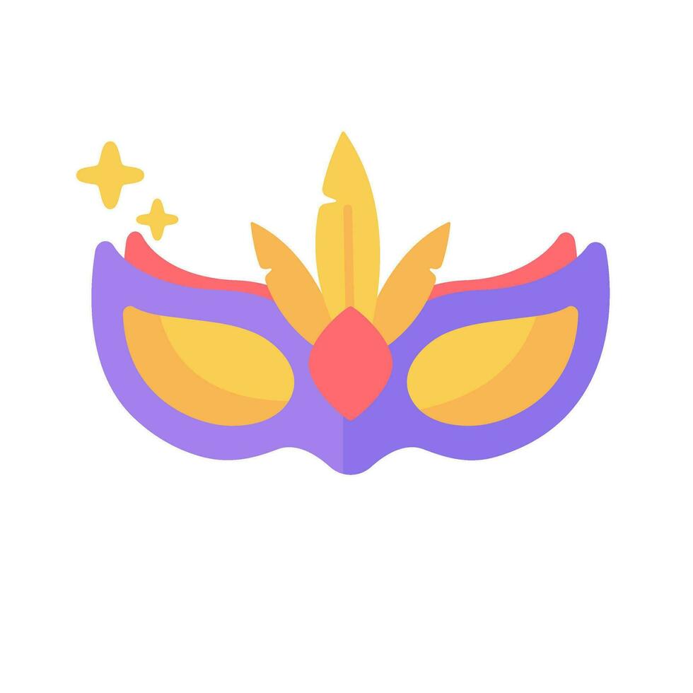 Party mask. Feather mask for covering the face Mysterious fantasy party vector