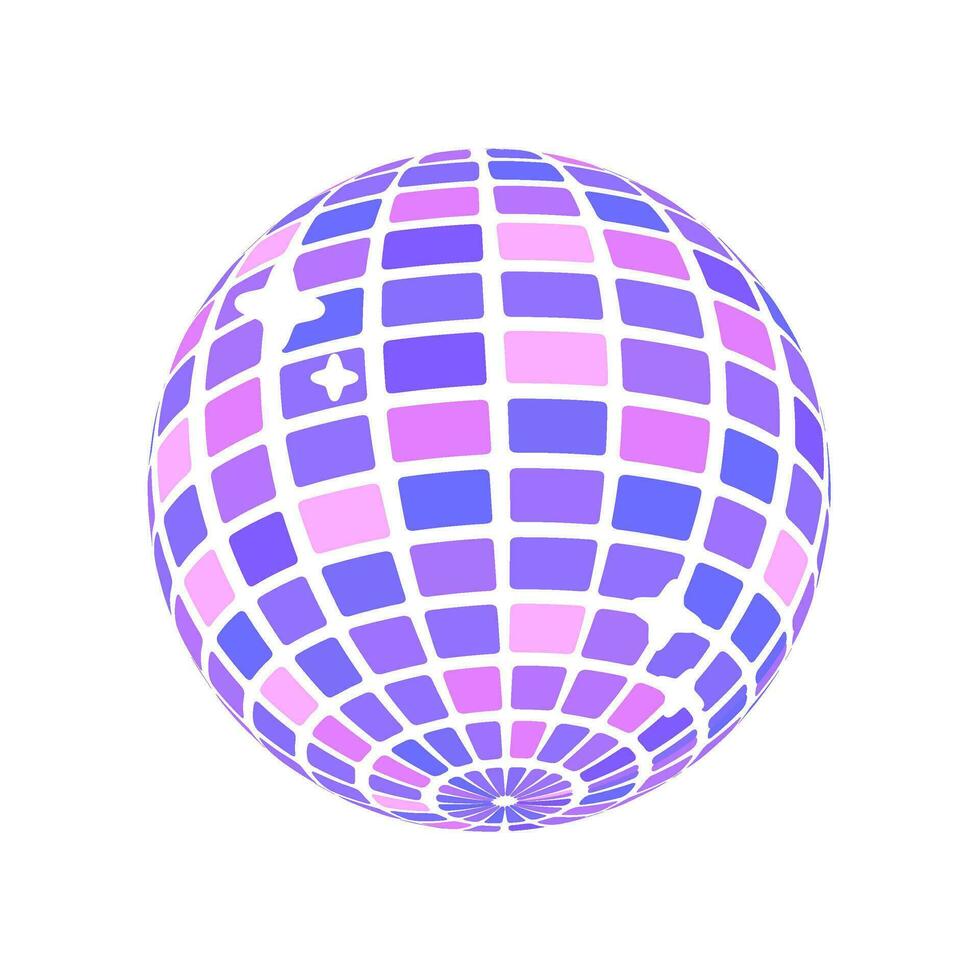 Disco ball. Reflections in the night club A party with music playing vector