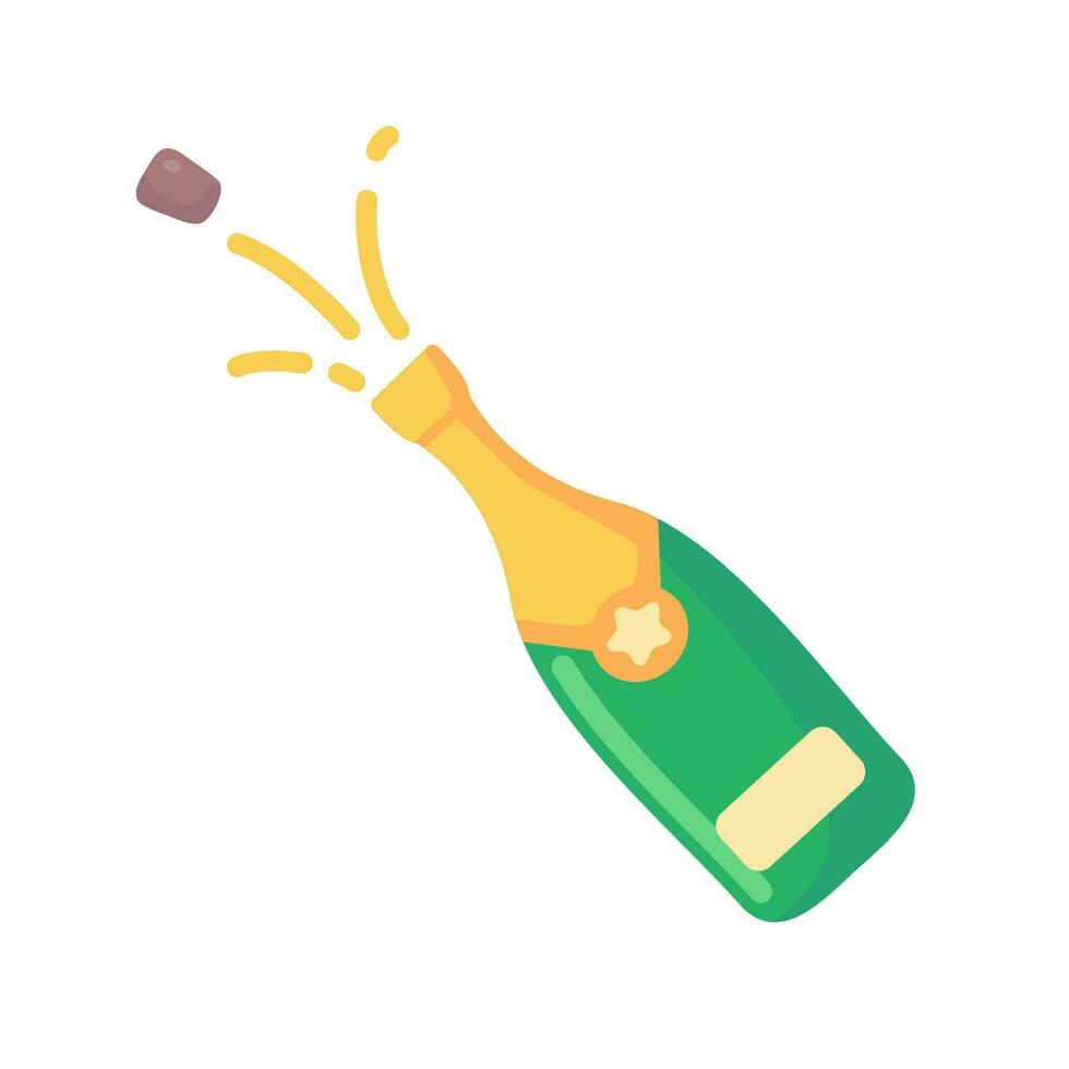 Champagne glasses. Alcoholic drinks for birthday parties. vector