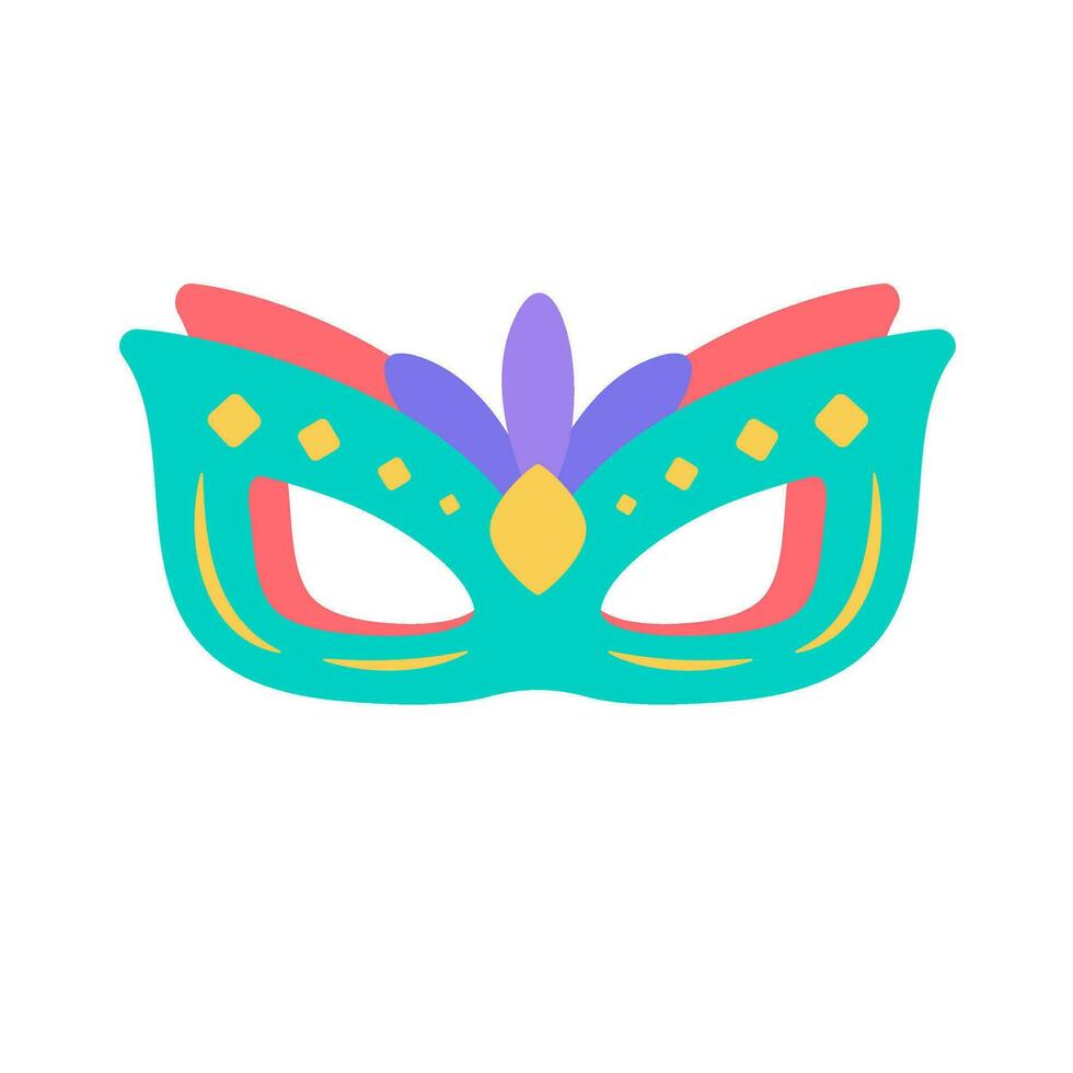 Party mask. Feather mask for covering the face Mysterious fantasy party vector