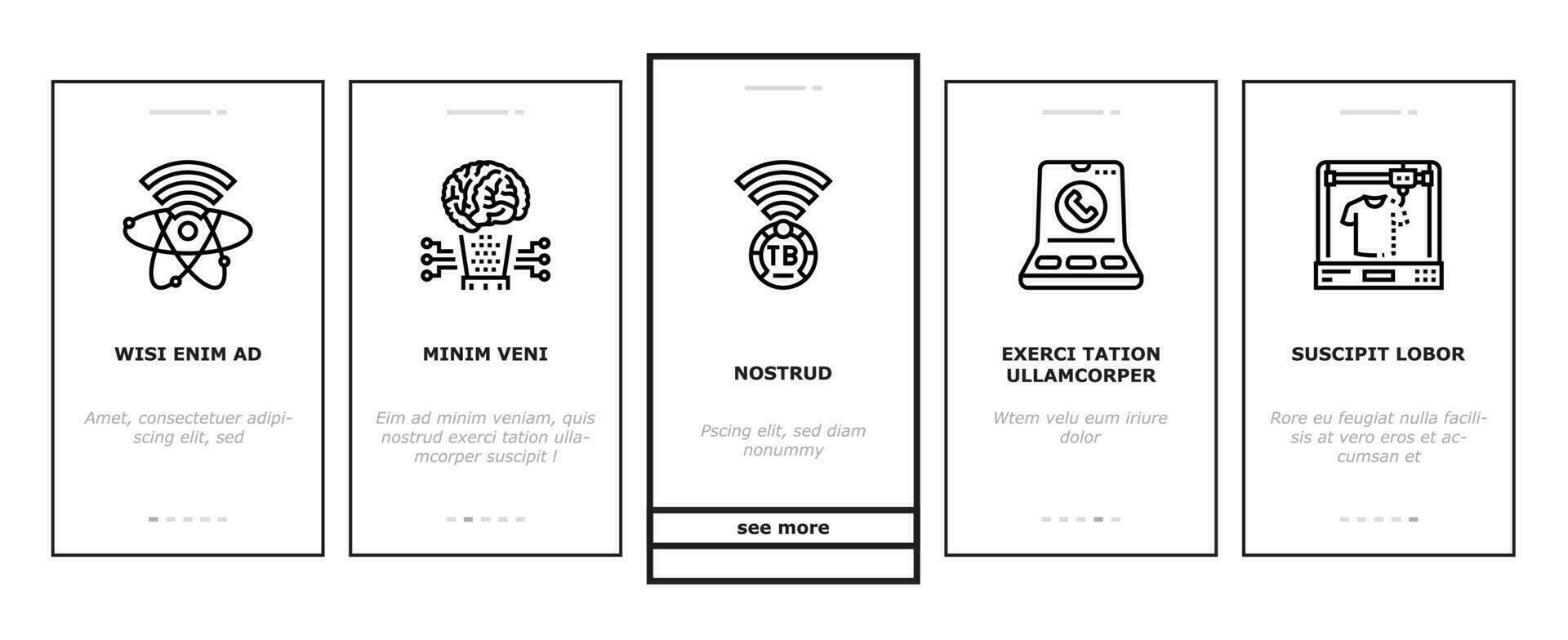 futuro tecnología digita moderno inducción íconos conjunto vector