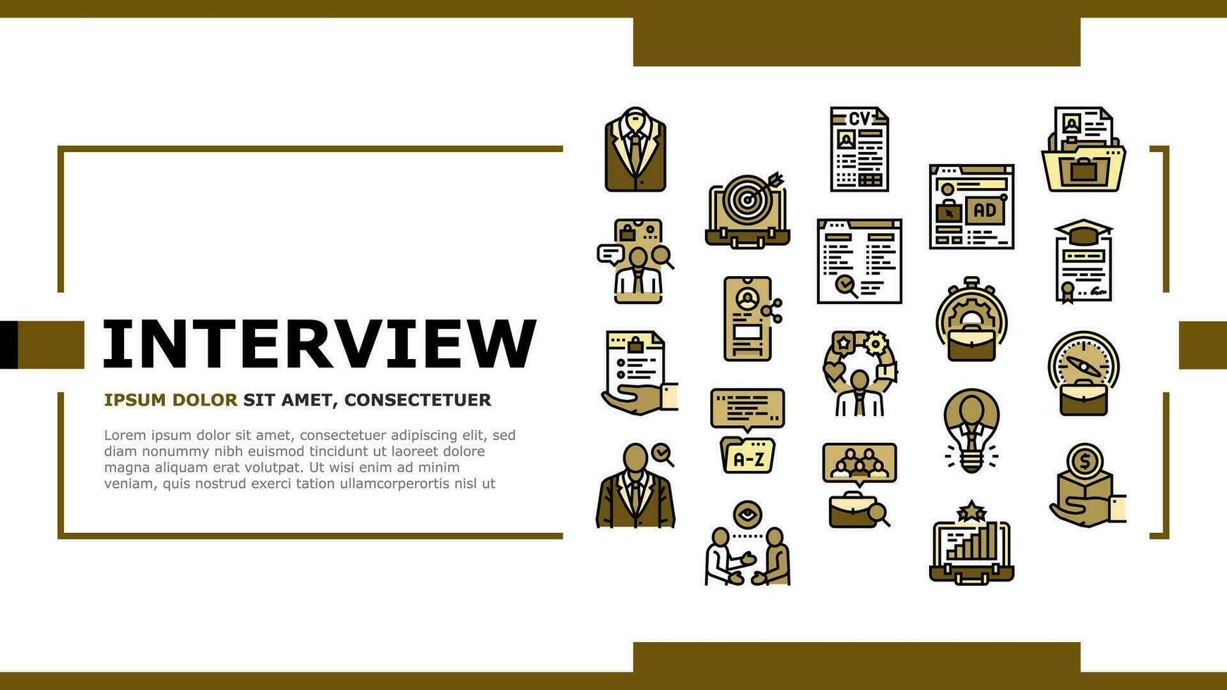 interview job business employee landing header vector