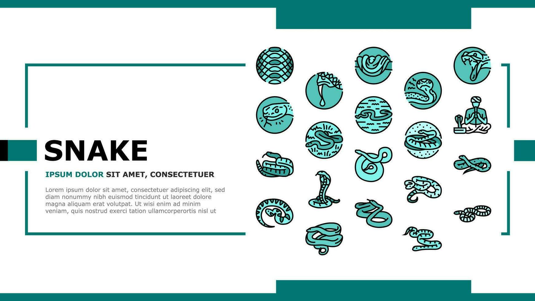 snake black serpent viper cobra landing header vector 32515816 Vector