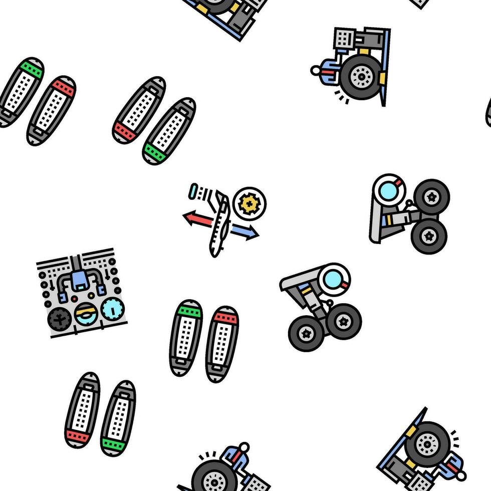 aircraft mechanic seamless pattern vector