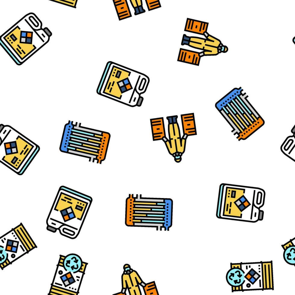 chemical engineer research vector seamless pattern