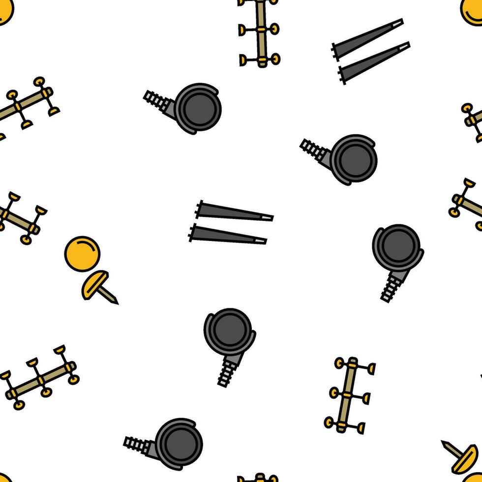 hardware furniture detail fitting vector seamless pattern