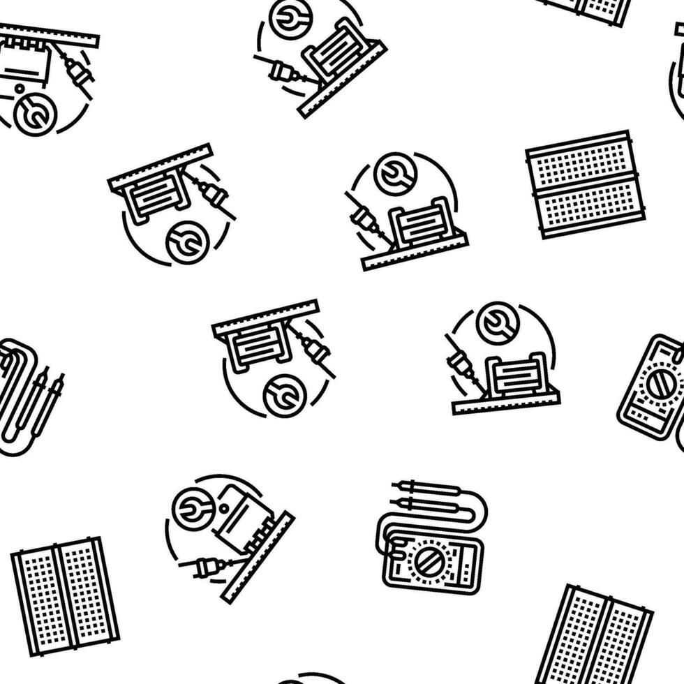 electronics technician technology seamless pattern vector