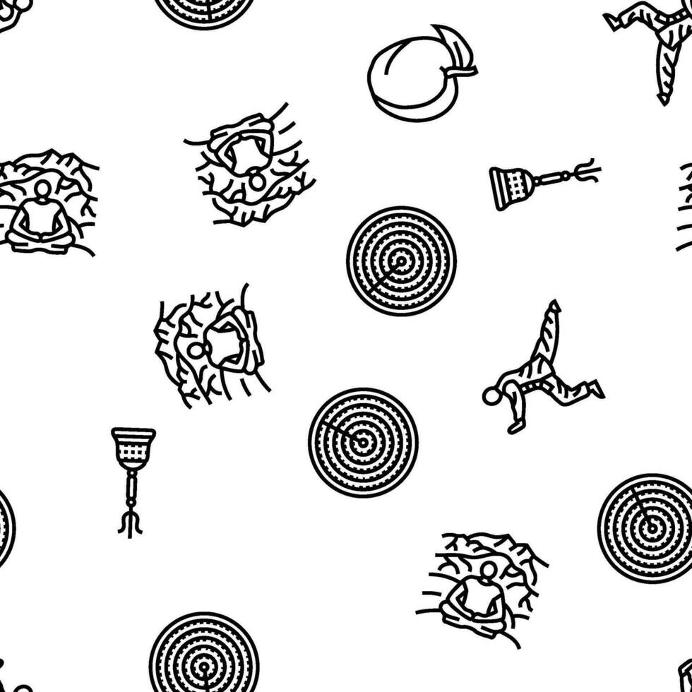 taoism yang yin ying chinese vector seamless pattern