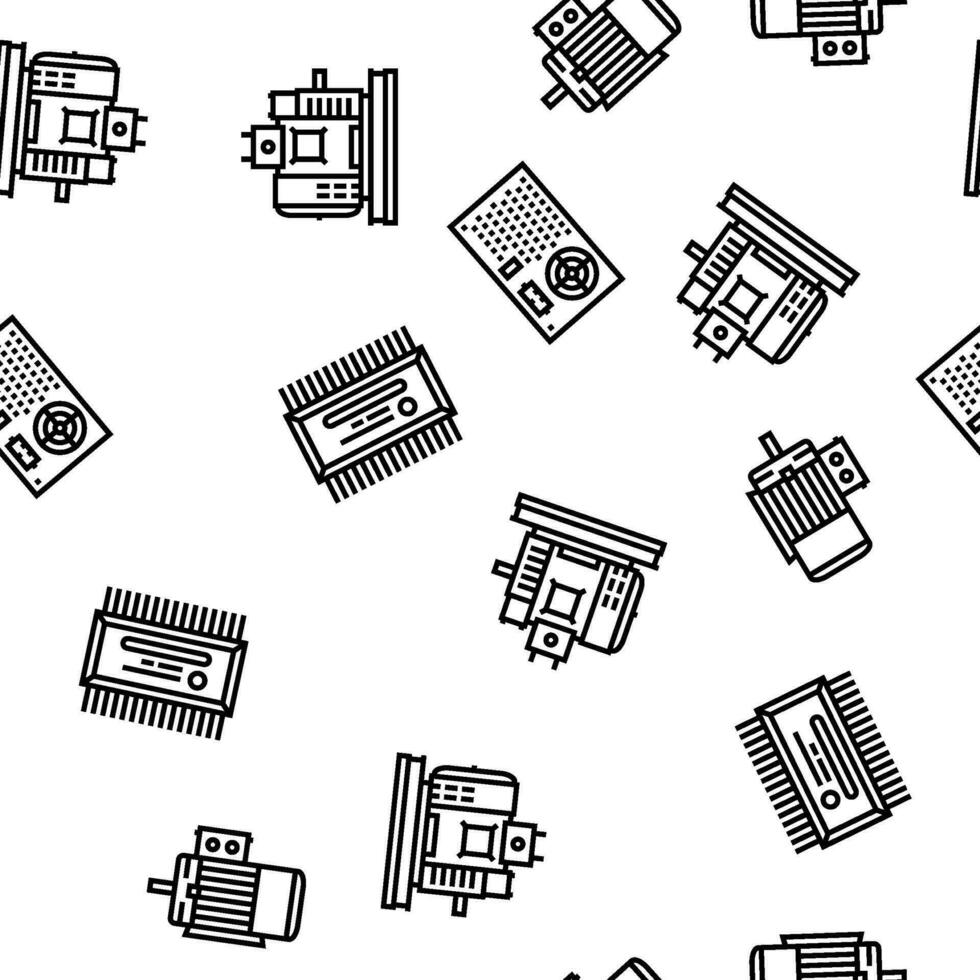 electrical engineer industry work vector seamless pattern