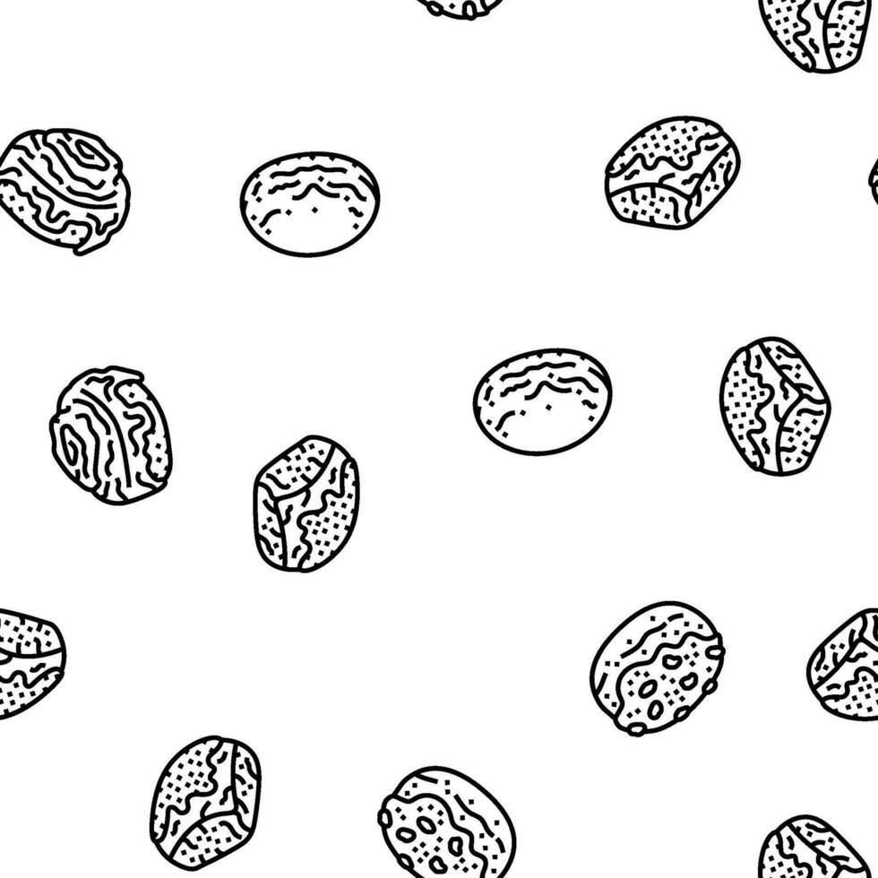 bun food meal bread vector seamless pattern