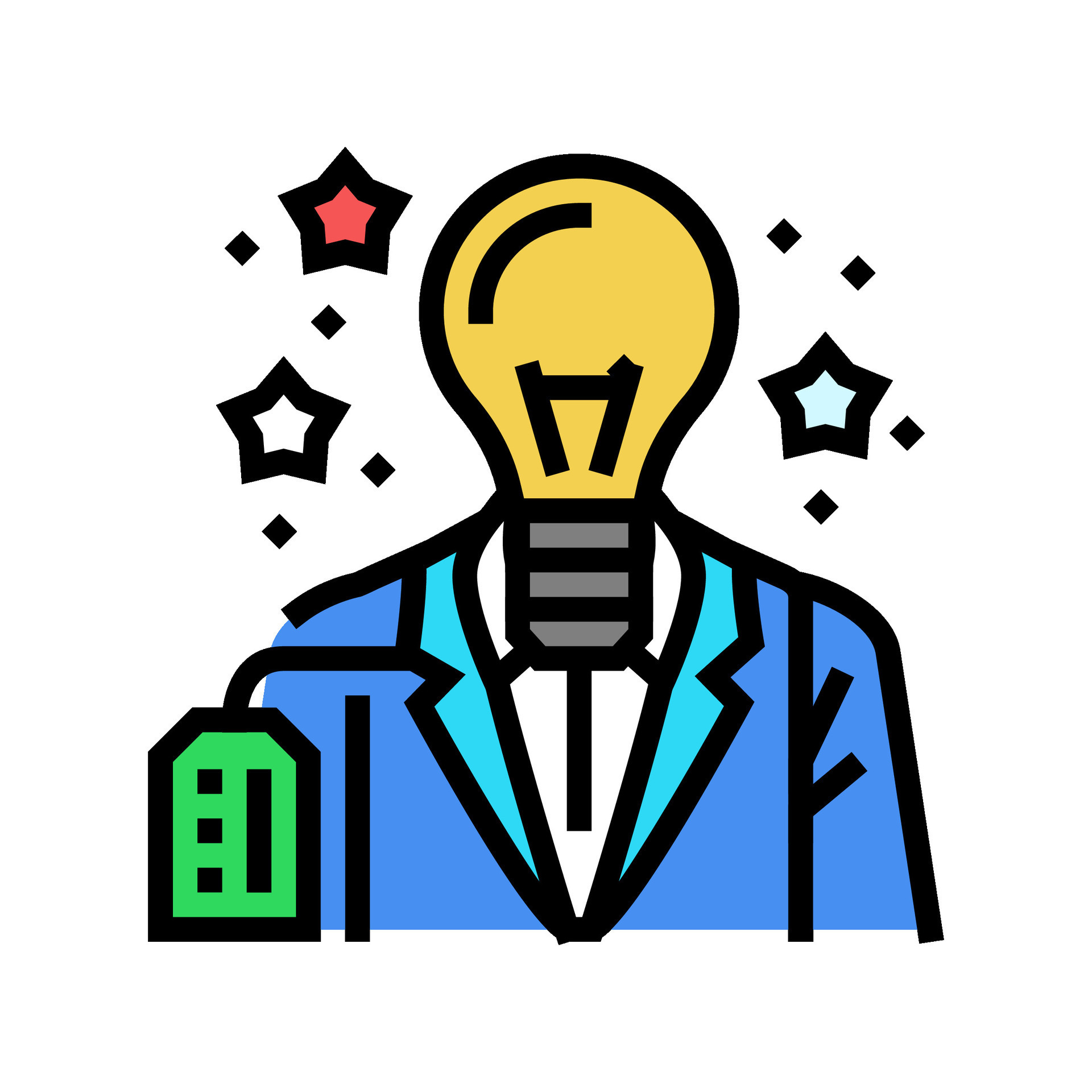 brand awareness social media color icon vector illustration 32516455