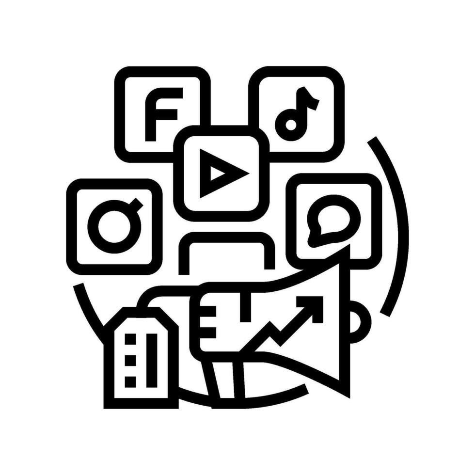 social media tools line icon vector illustration 32516466 Vector Art at