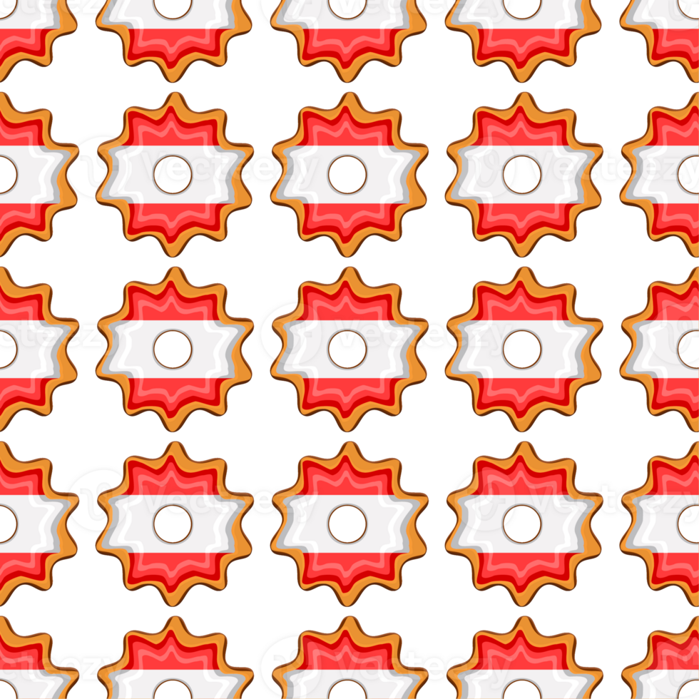Pattern cookie with flag country Latvia in tasty biscuit png