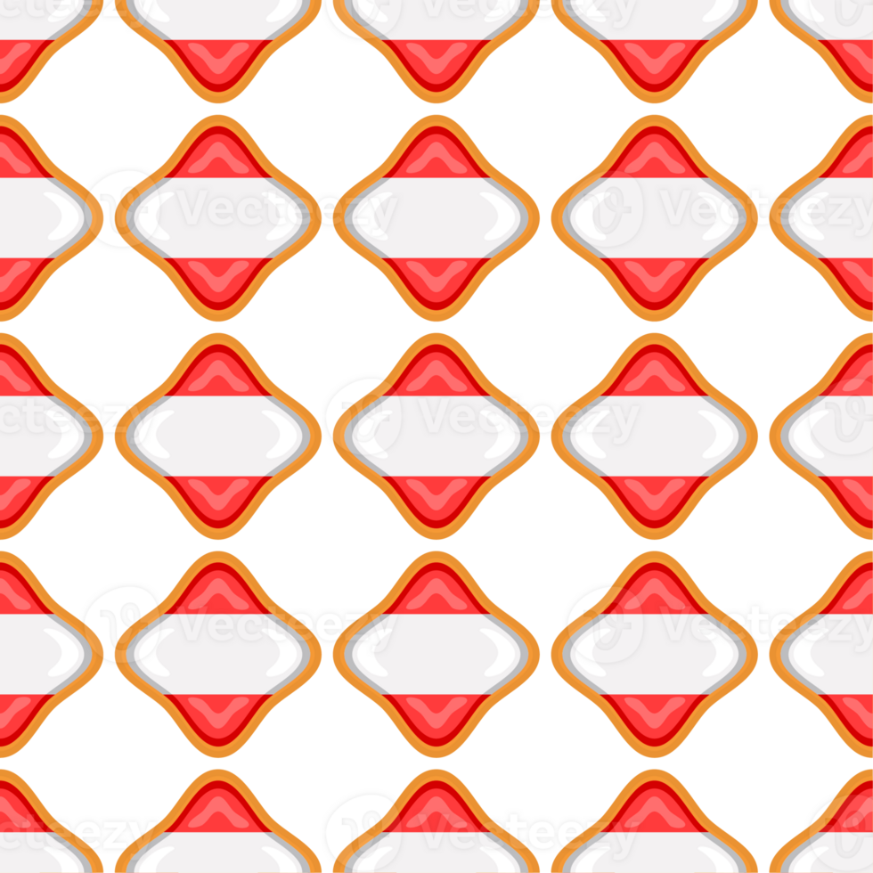 Pattern cookie with flag country Latvia in tasty biscuit png
