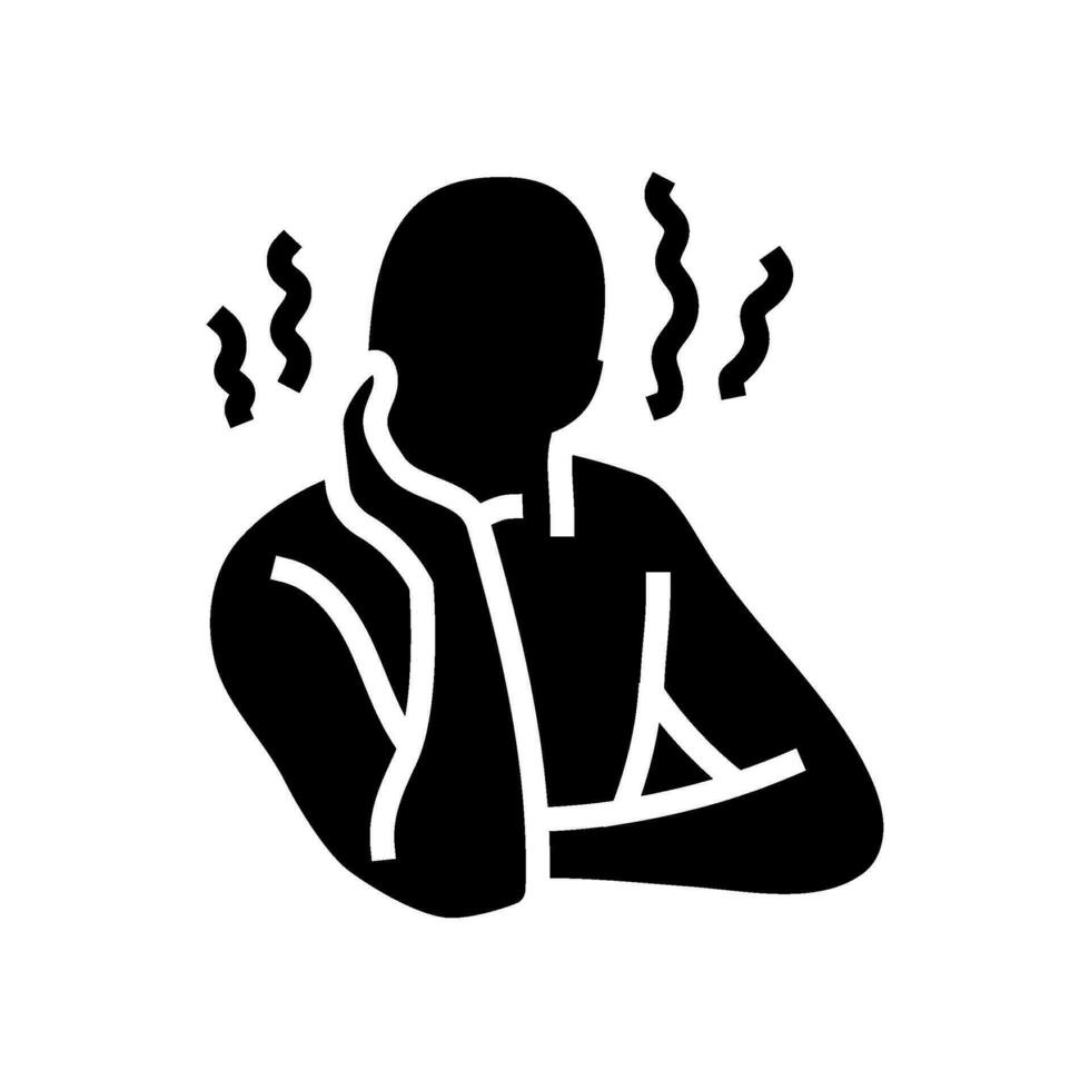 difficulty focusing disease symptom glyph icon vector illustration