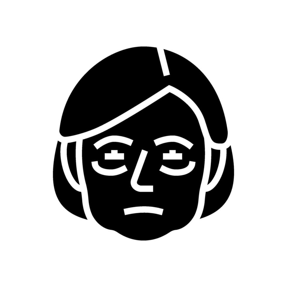 swollen face limbs disease symptom glyph icon vector illustration
